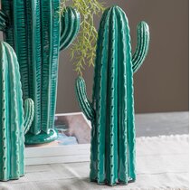 Cactus decorativo in ceramica siciliana turchese - Mobilia Store Home &  Favours