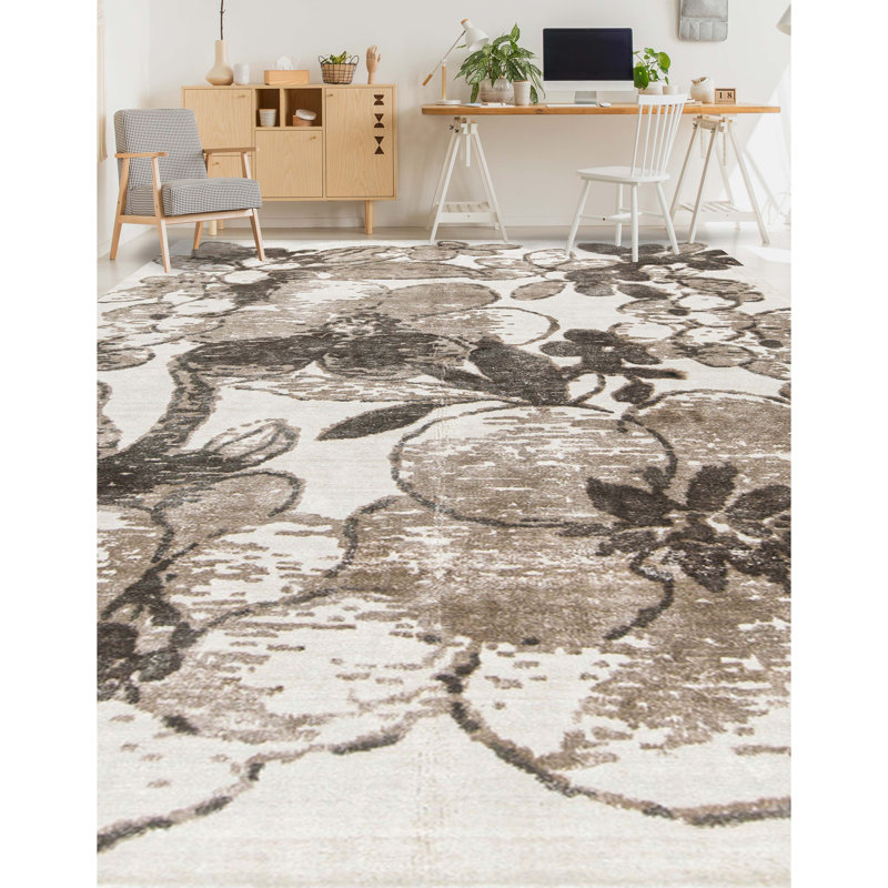 Wool Floral Area Rug