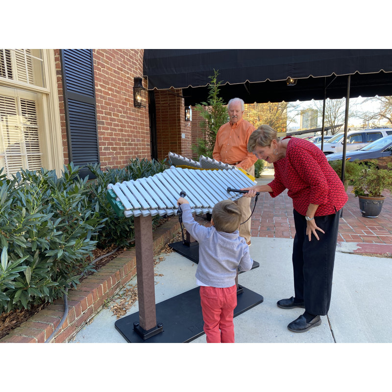 Pegasus Floor Mounted Metal Playground Panel with Activity Panel, Inground Mount