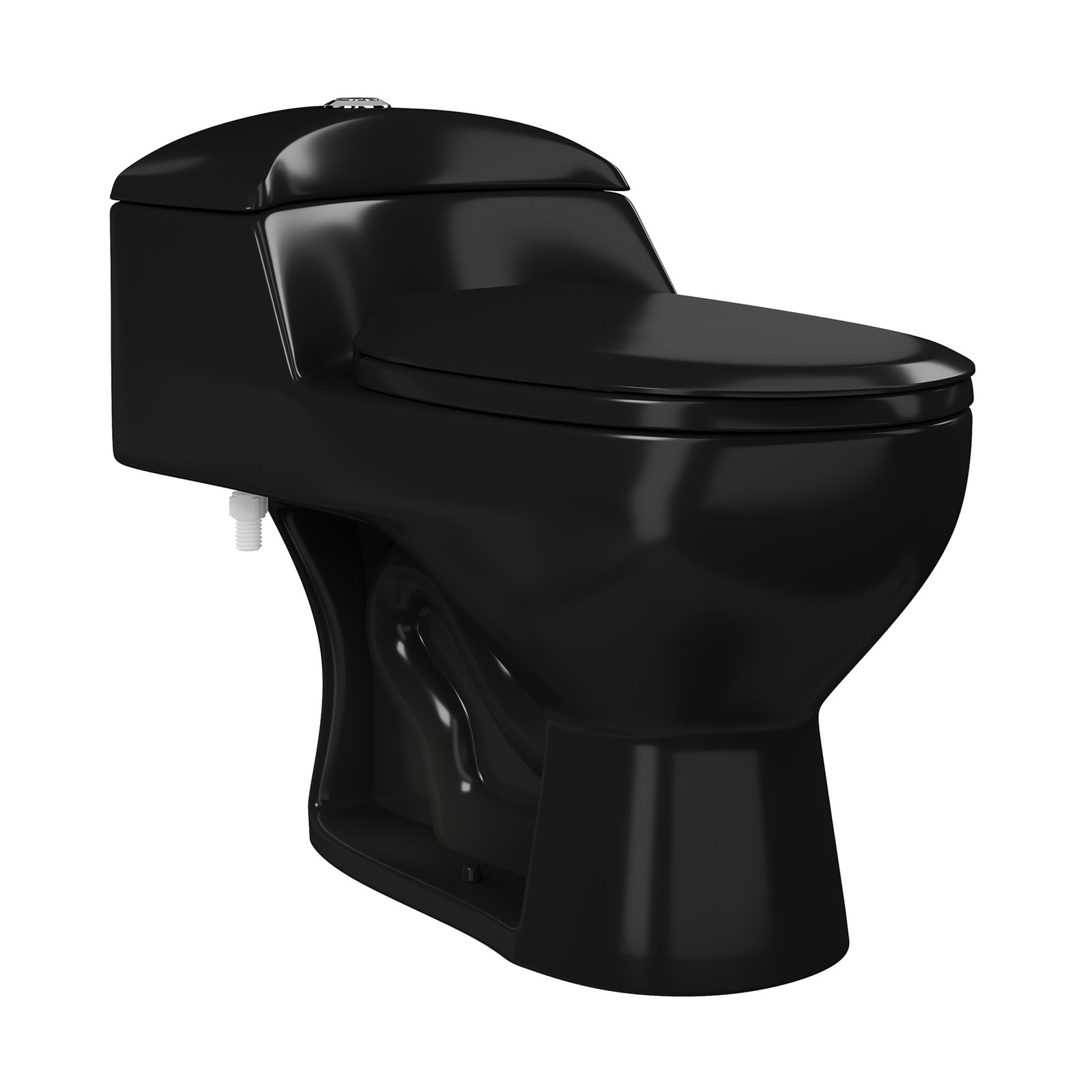 Château One-Piece Elongated Dual-Flush Toilet 1.1/1.6 gpf, Black