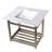 Kingston Brass Quadras 31-Inch Ceramic Console Sink with Steel Base and Shelf-49610546-49619309