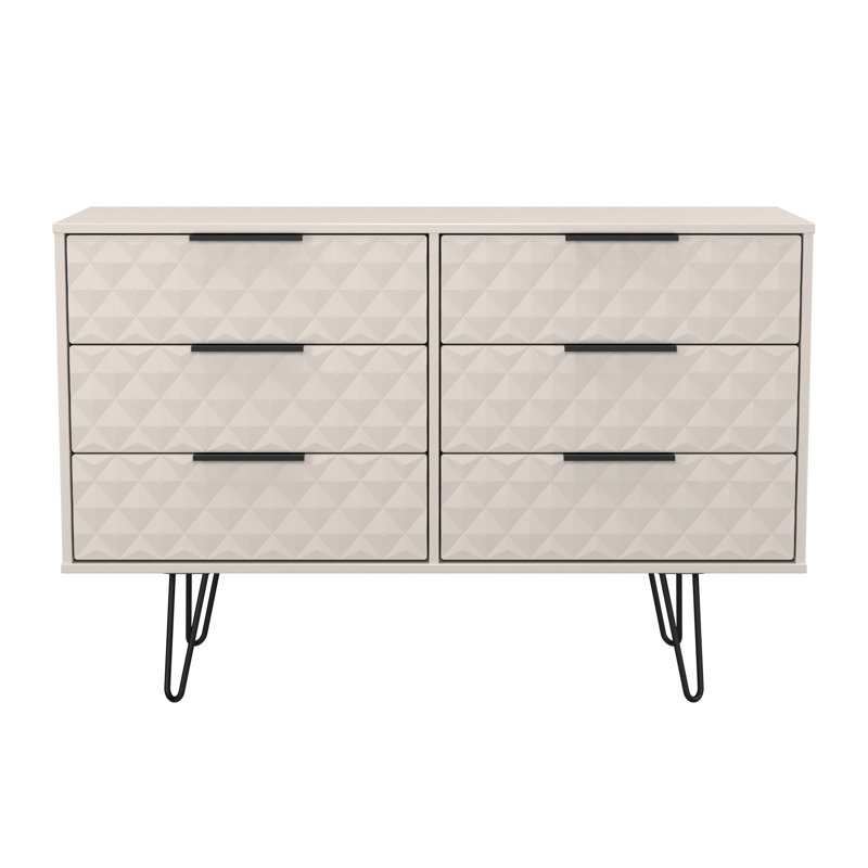 Talita 115cm W 6 - Drawer Chest of Drawers, Beige