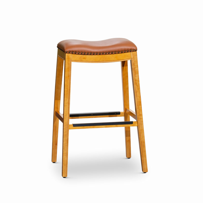 Tabouret 30 "avec siège en cuir, Naturel, Naturel