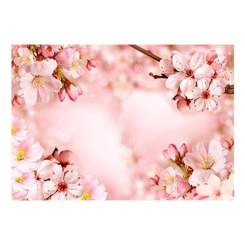 Drora Peel & Stick Wall Mural, 173" W x 124" L, Light Pink