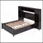 Lit double en bois avec armoire et tablette tout-en-un, espresso-1796637473