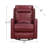 Ibis Power Headrest Top Grain Leather Swivel Glider Recliner-104707332