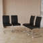 Chaises de salle à manger modernes, chaise d'appoint rembourrée en similicuir à haut dossier en polyuréthane-94574873-94574874