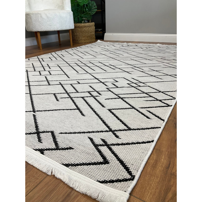Aundrey Solid Colour Chenille Area Rug, Rectangle 12'6" x 6'8"