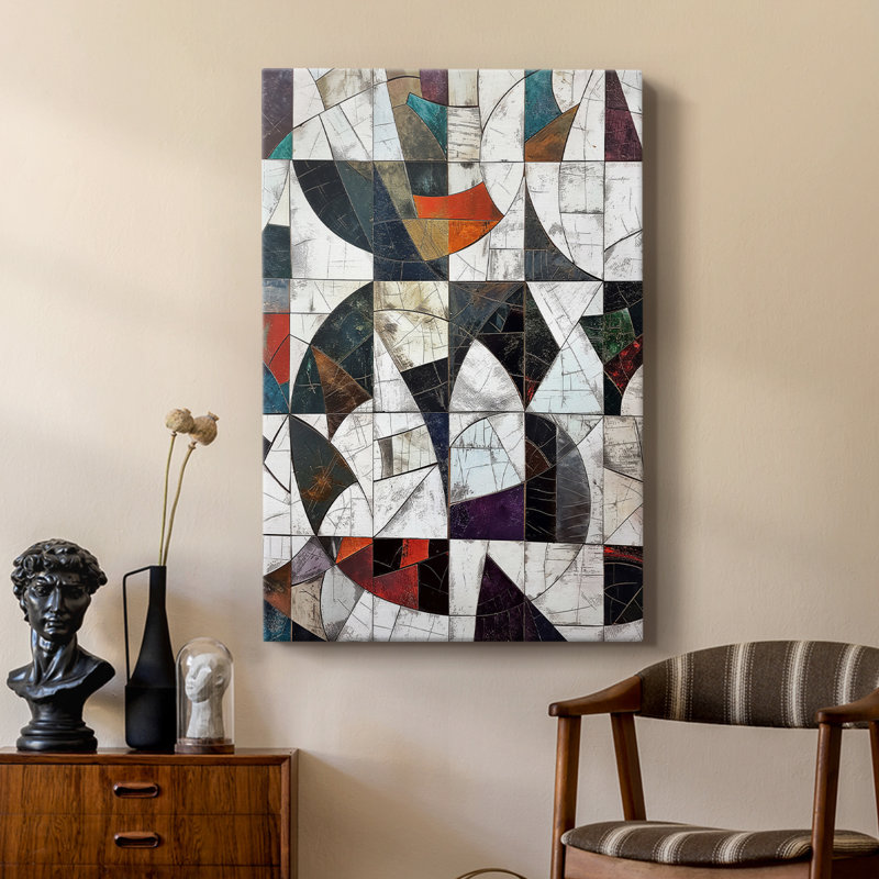Série ABSTRACT LX III - Toile tendue avec châssis de qualité supérieure - Prêt à être accroché, H 18 po x l 12 po