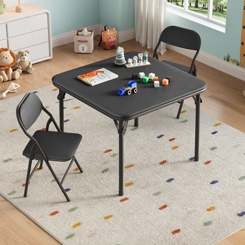 Ensemble de table et de chaises pliantes pour enfants pour la salle à manger, l'artisanat, la salle de classe et l'intérieur / extérieur