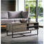 Table basse Homare en chêne rustique et finition noire