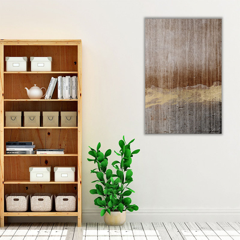 Moderne métallique - reproduction d'art sur toile, H 30 po x l 20 po