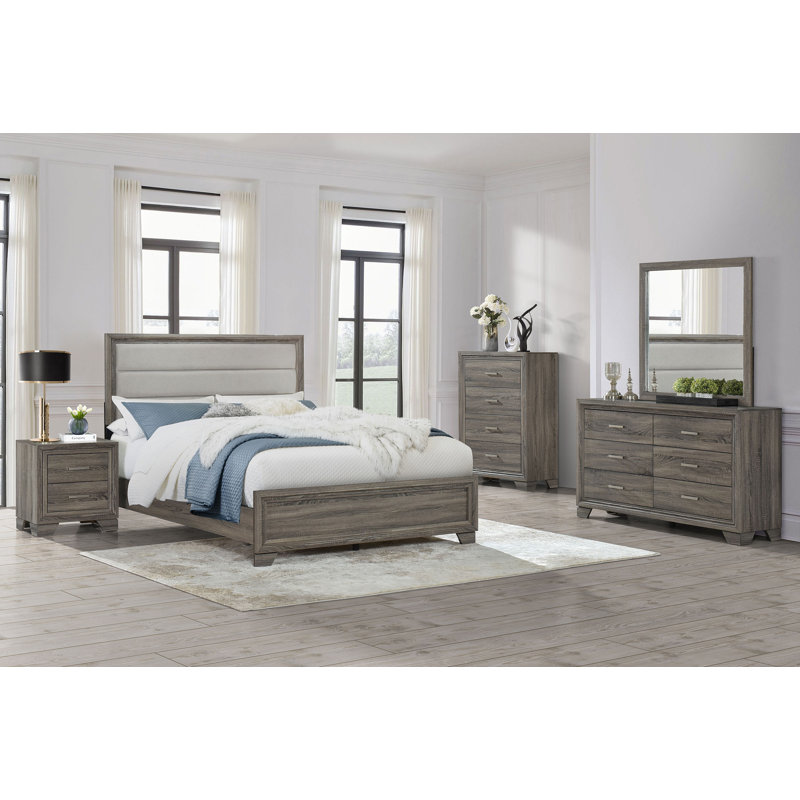 Leyna 5-piece Queen Bedroom Set Brown Oak, Queen