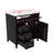 30-Inch Independent Bathroom Vanity With Sink, 3 Left-Side Drawers, Right Cabinet With Adjustable Shelves-607184274