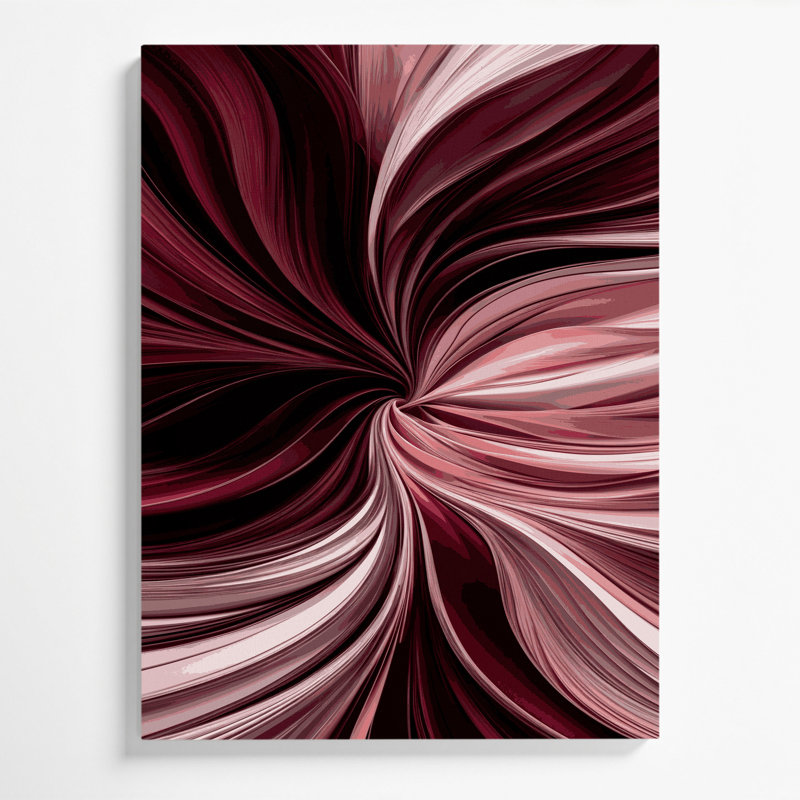 Art numérique sur toile, abstraction numérique 62, H 16 po x l 20 po