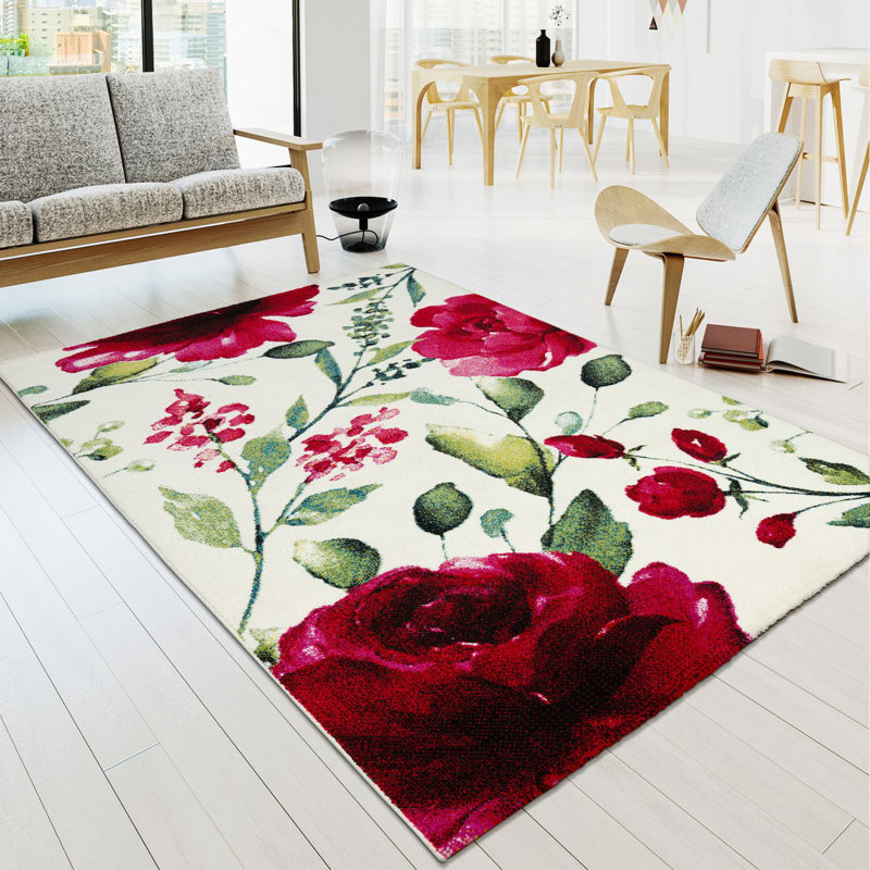 Michaelynn Floral Indoor Rug, Rectangle 5'3" x 7'7"