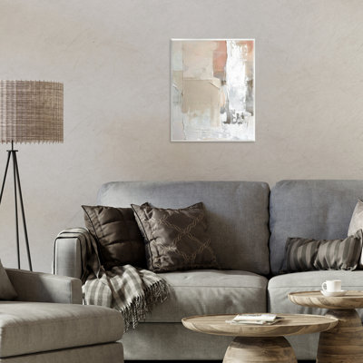 Subtle Blush Abstract Wall Plaque, design by Riley B
