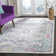 Christa Oriental Light Gray/Fuchsia Area Rug