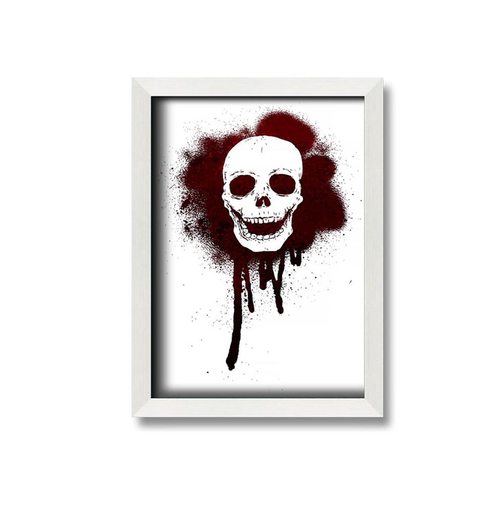 Spray Paint Skull Gerahmter Druck Wandkunst