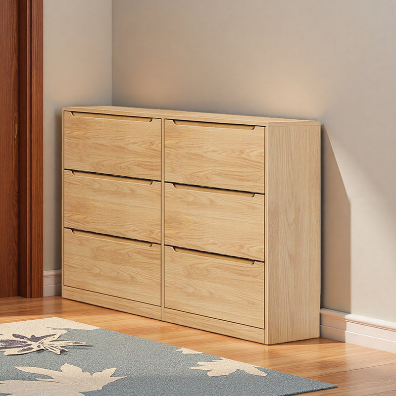 Modern simple furniture storage shoe cabinet, 42.52" H x 55.12" W x 12.99" D