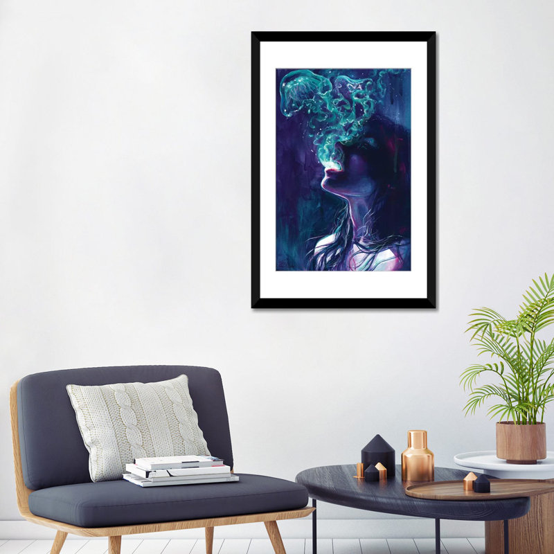 « the ghostmaker », reproduction d’impression sur toile tendue, H 24 po x l 16 po x P 1 po, Papier d'art encadré noir, Blanc