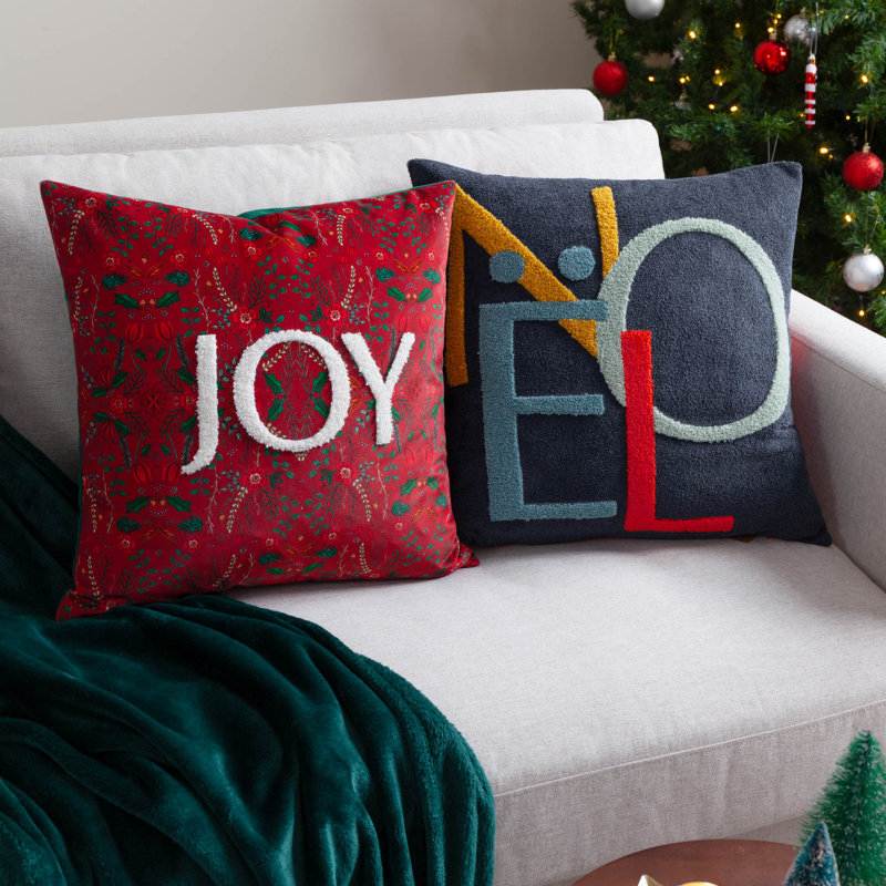 Ralls Abstract Blue Square Cushion