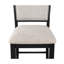 Chaise de salle à manger à hauteur de comptoir 2 pièces - Style avec revêtement gris, base noire et repose-pieds, bois massif pour la décoration de l'espace Chaises 2 pièces avec dossier, base, meubles-656165069-656165066