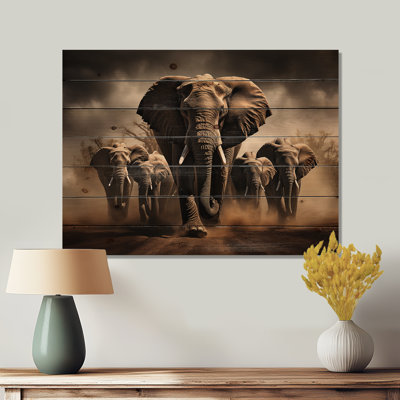 Cheung - Animaux, reproduction sur bois de pin naturel