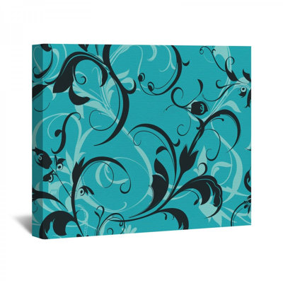 Turquoise Flourish sur toile