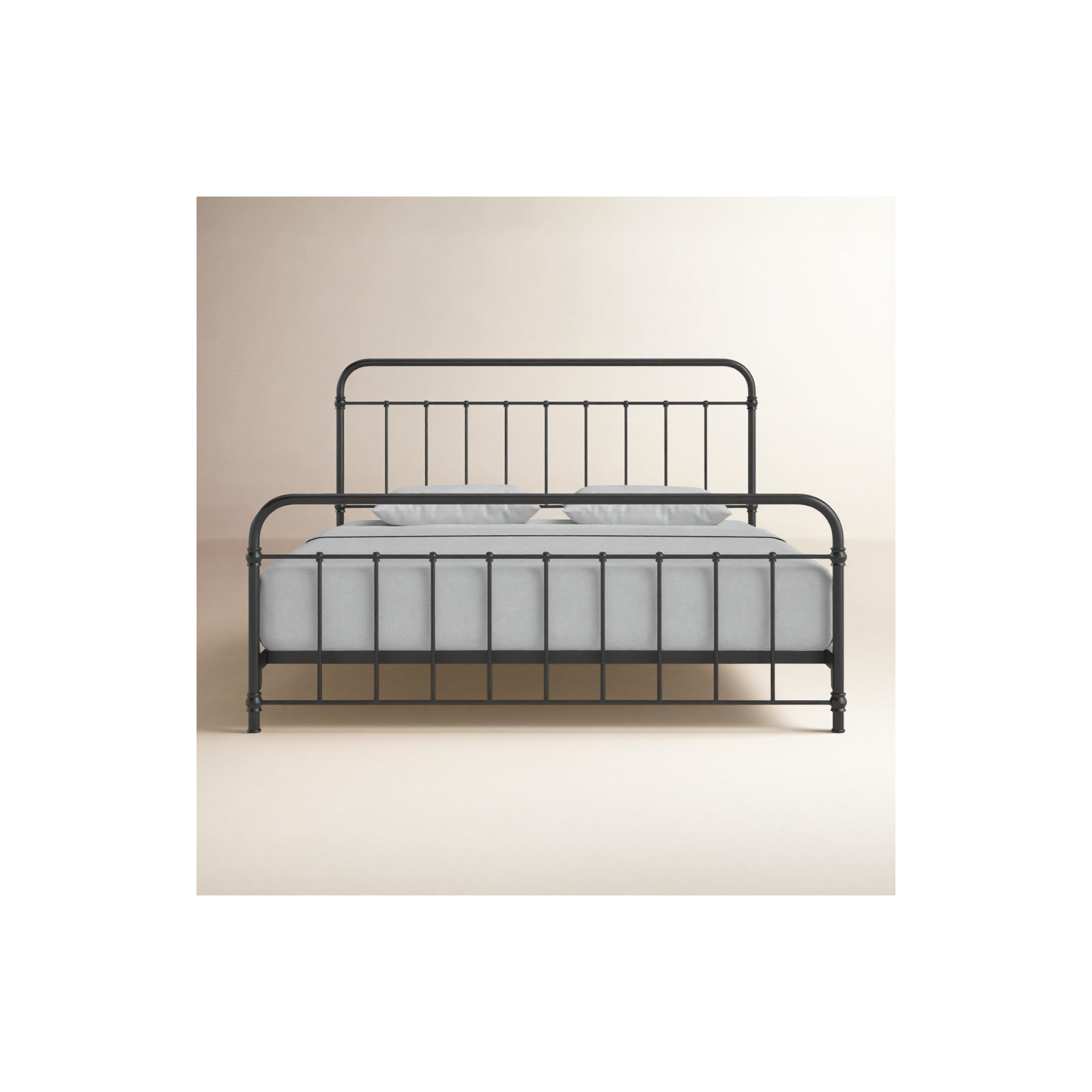 Niles Metal Bed, King, Black