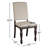 Demaria 25"W Transitional Upholstered Dining Side Chair with Nailhead Trim— Beige/Espresso