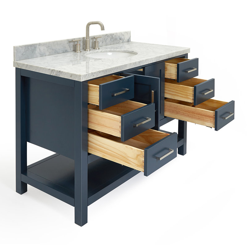 Magnolia Bath Vanity Oval Basin S049SCWOV, Midnight Blue, Oval