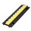 Rampe de protection de câble, capacité de charge de 22 000 lb / essieu, matériau TPU, paquet de 3, couvercle de cordon robuste à 2 canaux, noir, canal 1,2 x 1,1 po avec couvercle supérieur rabattable
