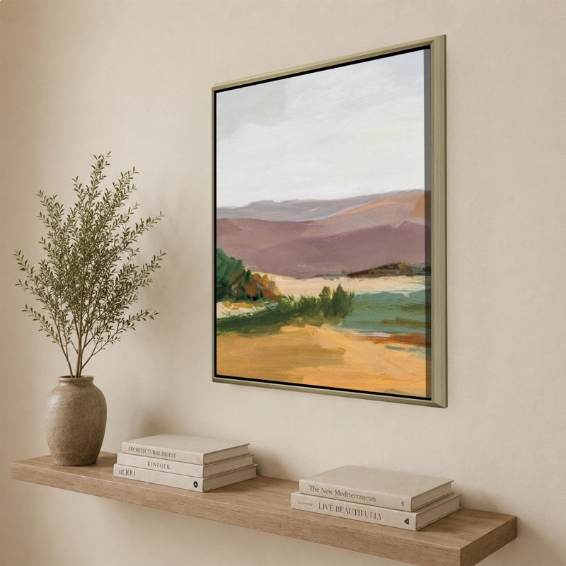"Nature Walk II" par Pamela Munger - impression sur toile, 44" H x 34" W, Champagne