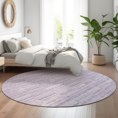 Premium Machine Washable Prisco Plum Rug