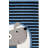 Burgan Animal Print Navy Area Rug-1910918477