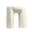 Tabouret d'appoint rembourré Lejin Teddy, repose-pieds moderne à deux pieds crème, 18 po-141041593