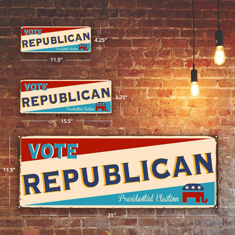 Vote Republican Metal Sign