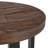 Rundell Pomona 20" Round End Table with 2 Shelves, Solid Wood Top, Reclaimed Wood Look, Metal Legs, Rustic Natural Brown Finish - Living Room Furniture