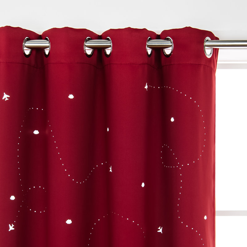 Paire de rideaux obscurcissant Crol, Rouge cardinal
