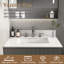 Comptoir de meuble-lavabo en marbre 31 po, comptoir blanc avec trous de robinet pré-percés, comptoir de salle de bain avec lavabo central rectangulaire encastré et dosseret de 4 po de hauteur, Bianco Carrara Venato