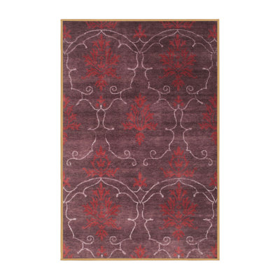Tapis contemporain rouge
