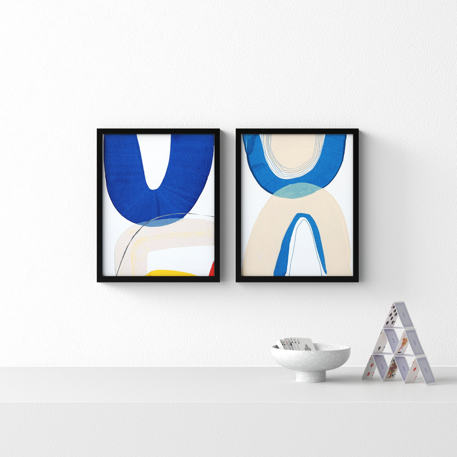 Unity Set Of 2 by Andrea Stokes, Black Framed, 20" H x 32" W x 1.25" D