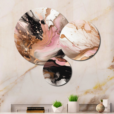 Ensemble de 3 décorations murales Agate II