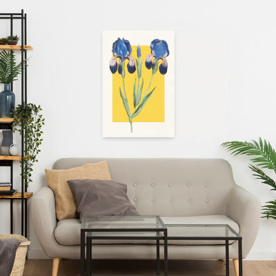 «Blue Iris» botanique classique délicat vibrant violet fleur nature