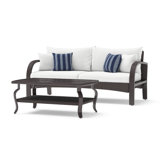 Barcelo 5 Piece Rattan Sofa Set with Cushions