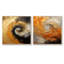 Mirage spirale doré doré noir - ensemble de 2 collages carrés abstraits en spirale-1484875315-1484875324
