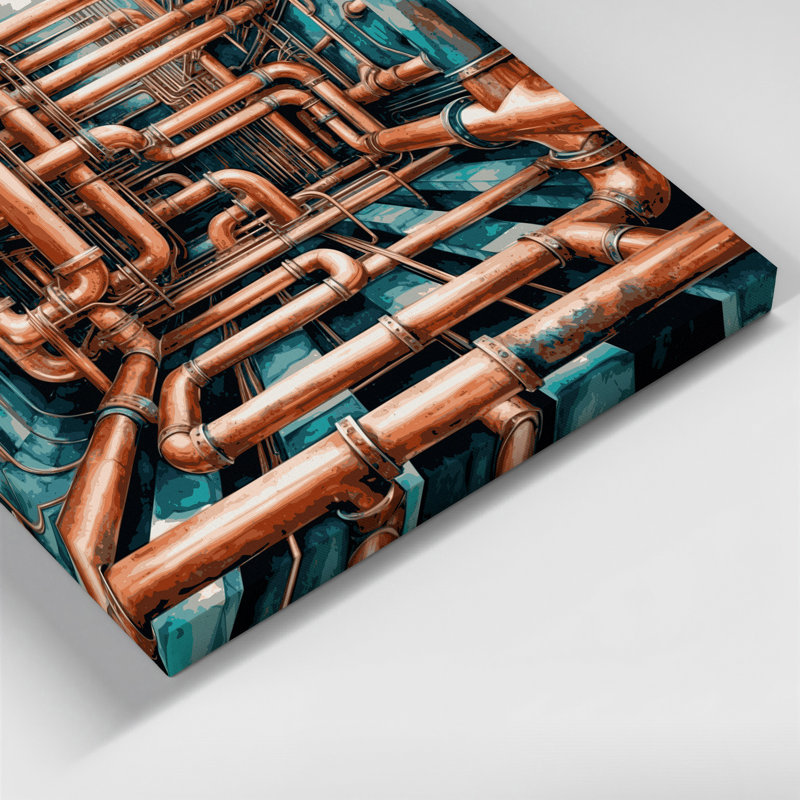 Art mural en toile Sci Fi Copper, H 11 po x l 14 po