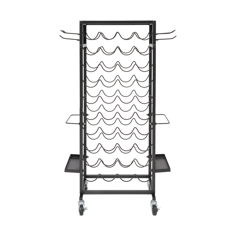 40 Compartments Mobile Vinyl Roll Holder Cart, Matte Black