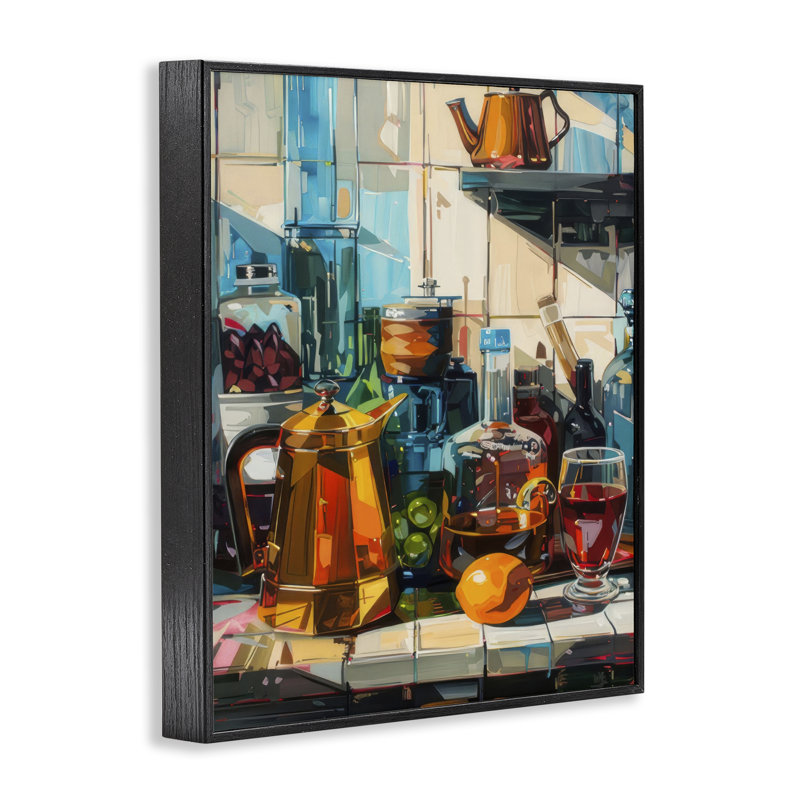  Art de giclée de comptoir de cuisine par LSR Design Studio, H 30 po x l 24 po, Giclée encadrée noir minuit